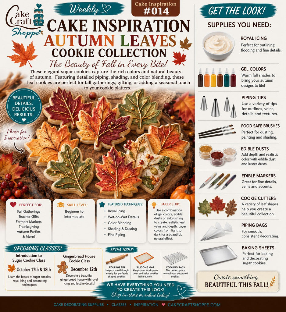 Weekly Cake Inspiration #014 — Autumn Leaves Cookie Collection!