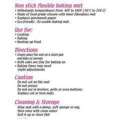 Pink Silicone Baking Mat Half Sheet 12 Inches x 17 Inches