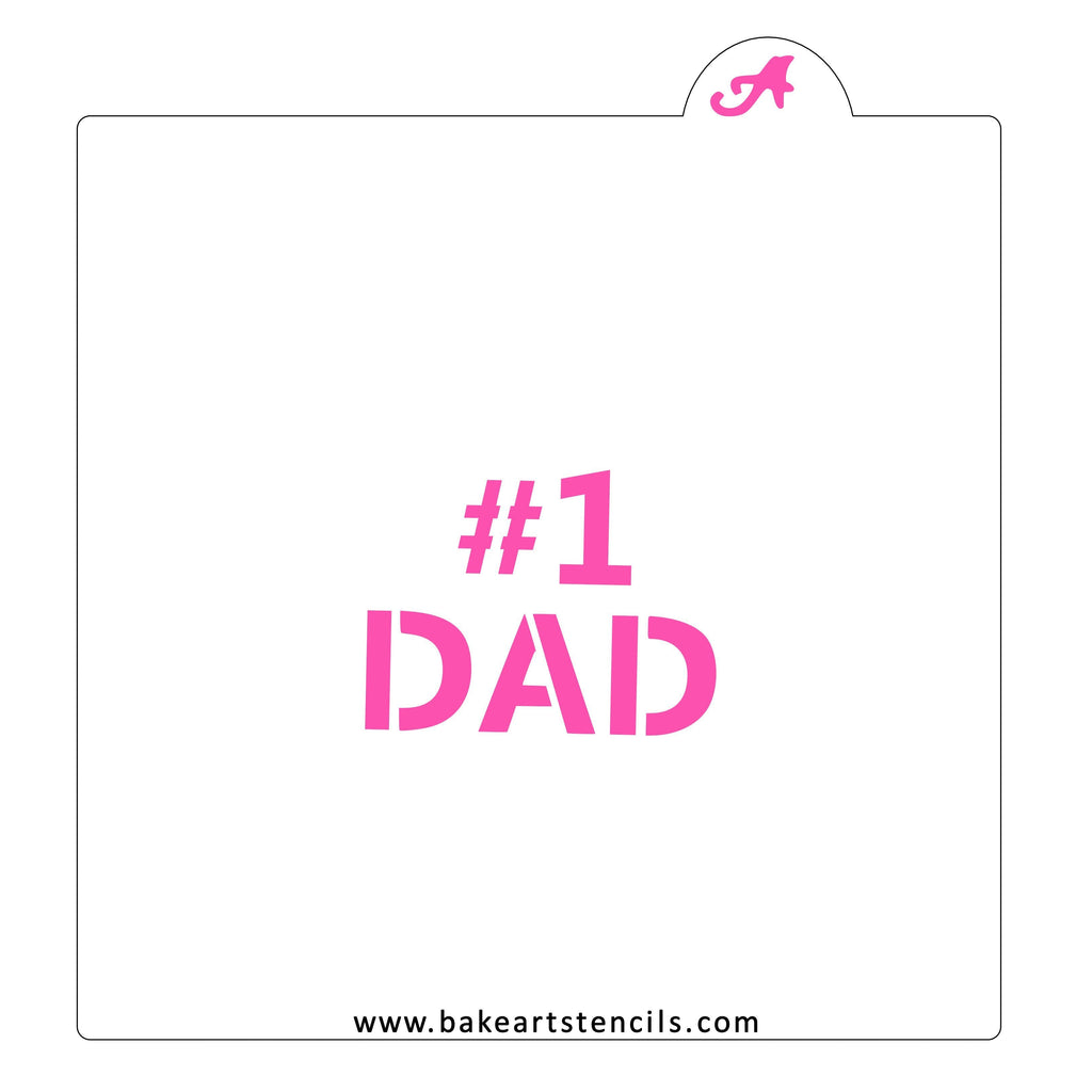 #1 Dad Cookie Stencil