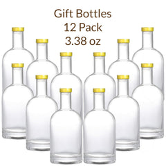 3.38 OZ Premium Glass Cork Top Bottle for Gifting Vanilla Extract with Label 100 ml