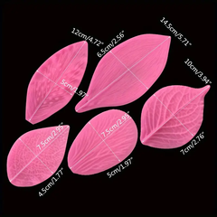 5pcs/Set Silicone Leaf Pendant Mold