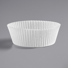 White Fluted Baking Cup 3 1/2" x 1 1/2" - 500/Pack - Bulk