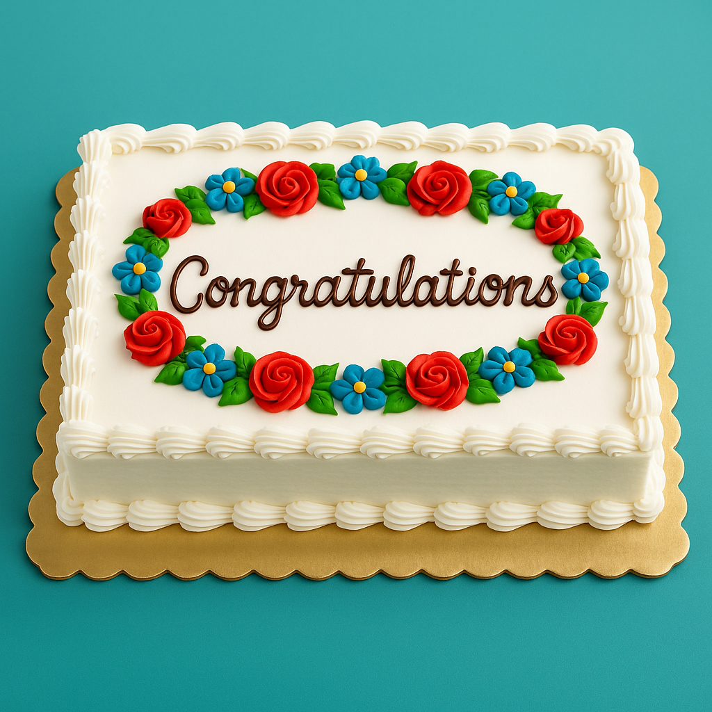 Cake Board - Full Sheet Gold Scallop