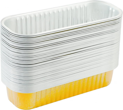 Gold Mini Loaf Pans with lids