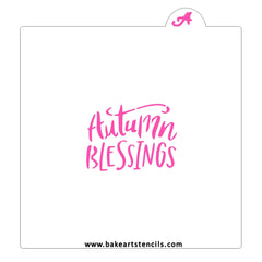 Autumn Blessings Cookie Stencil