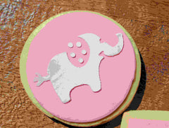 Baby Elephant Cookie Stencil