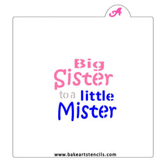 Big Sister Little Mister Stencil