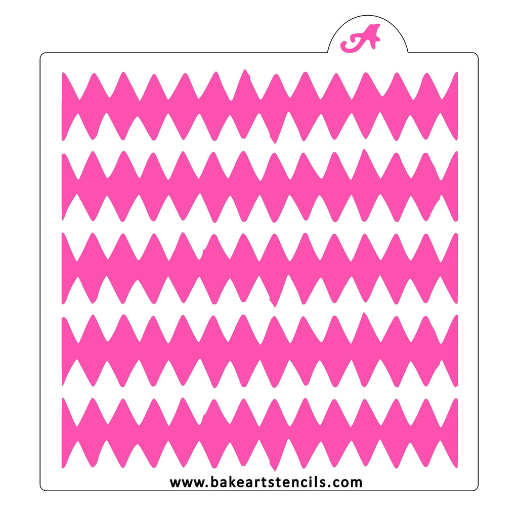 Boho Zig Zag Pattern Stencil