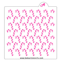 Candy Canes Pattern Stencil