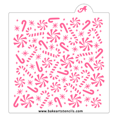 Candy Cane Forest Stencil