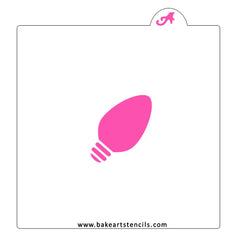 Christmas Light Bulb Cookie Stencil