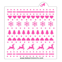 Christmas Sweater Pattern Stencil
