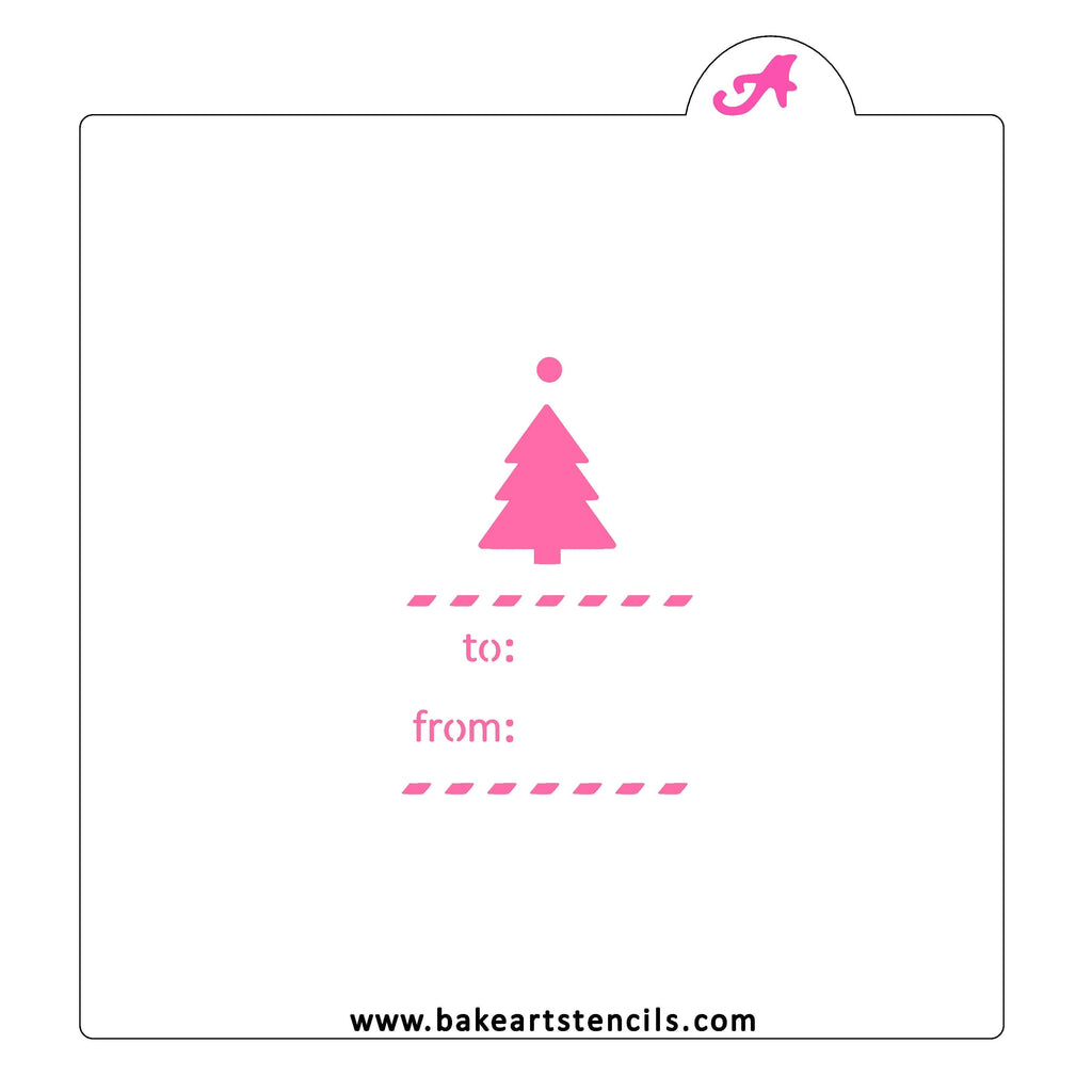 Christmas Tree Gift Tag Stencil