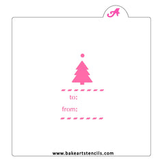 Christmas Tree Gift Tag Stencil
