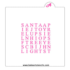 Christmas Word Search Cookie Stencil