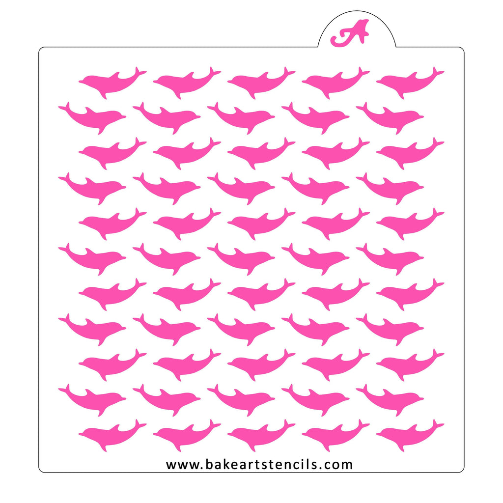 Dolphins Pattern Cookie Stencil