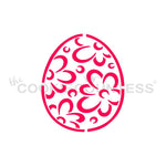 EASTER EGG W/ FLOWER DECOR PYO STENCIL