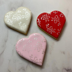 Entangled Hearts Cookie Stencil