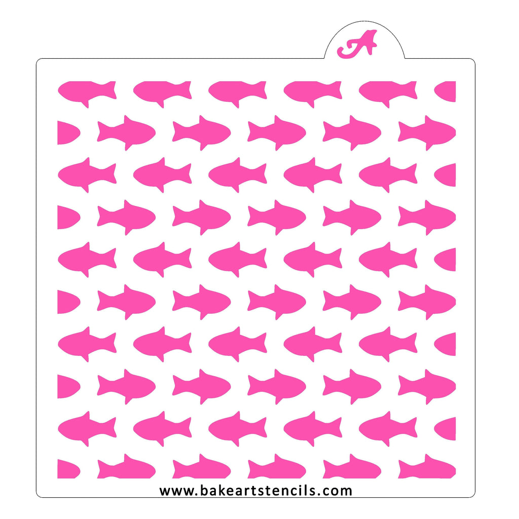 Fish Pattern Cookie Stencil