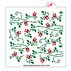 Gothic Rose Pattern Stencil