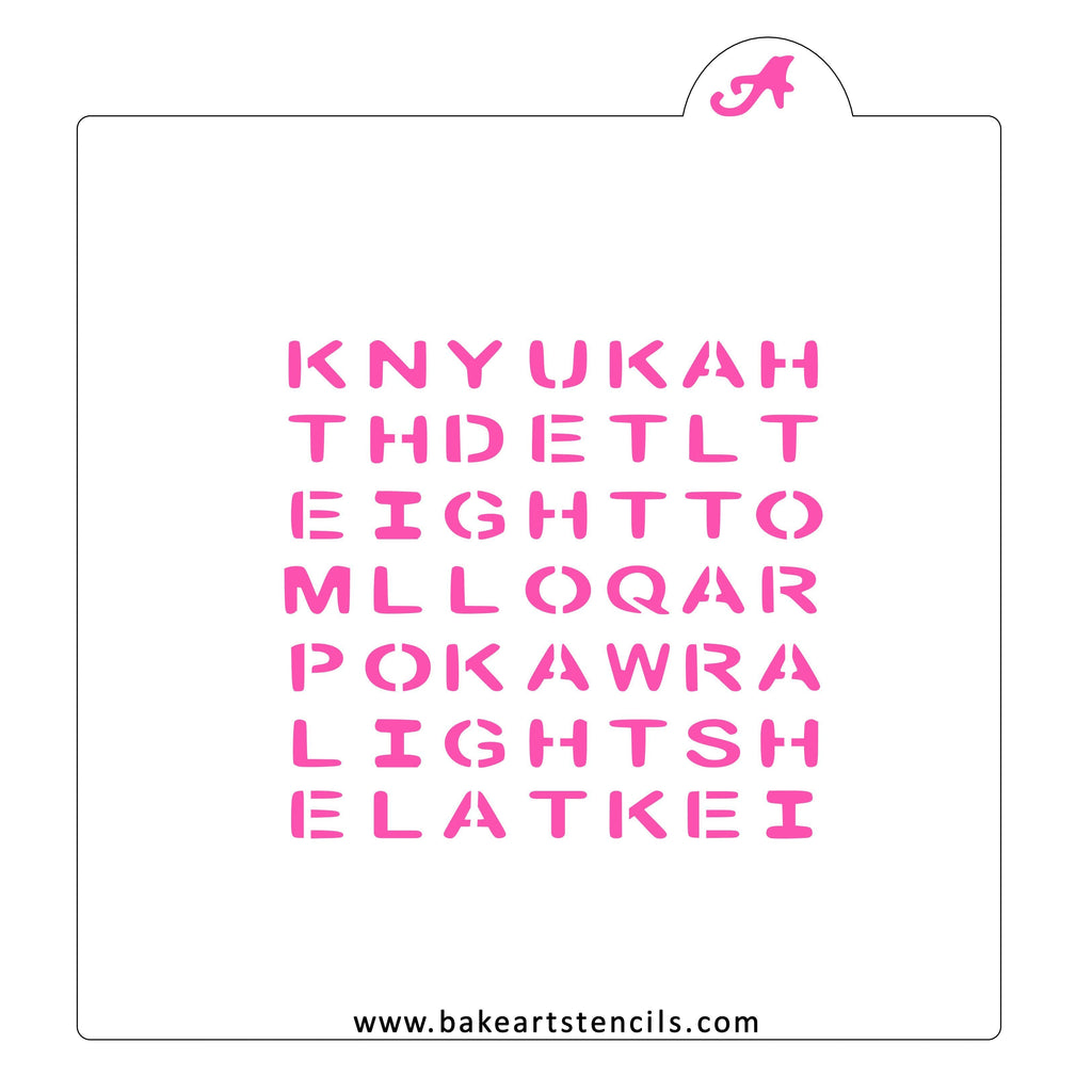 Hanukkah Word Search Cookie Stencil