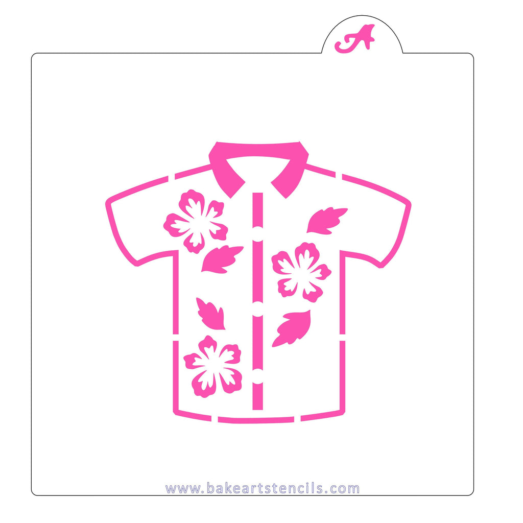 Hawaiian Shirt Cookie Stencil