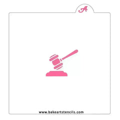 Judge Gavel Cookie Stencil