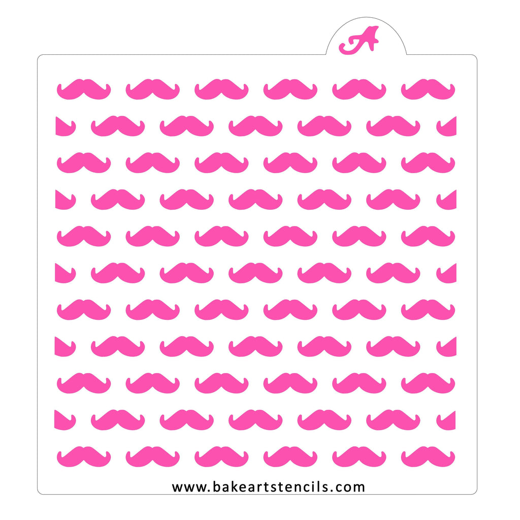 Mustache Pattern Stencil