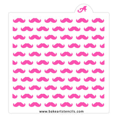 Mustache Pattern Stencil