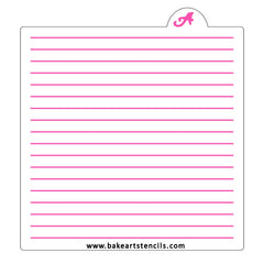 Notebook Paper Lines Stencil