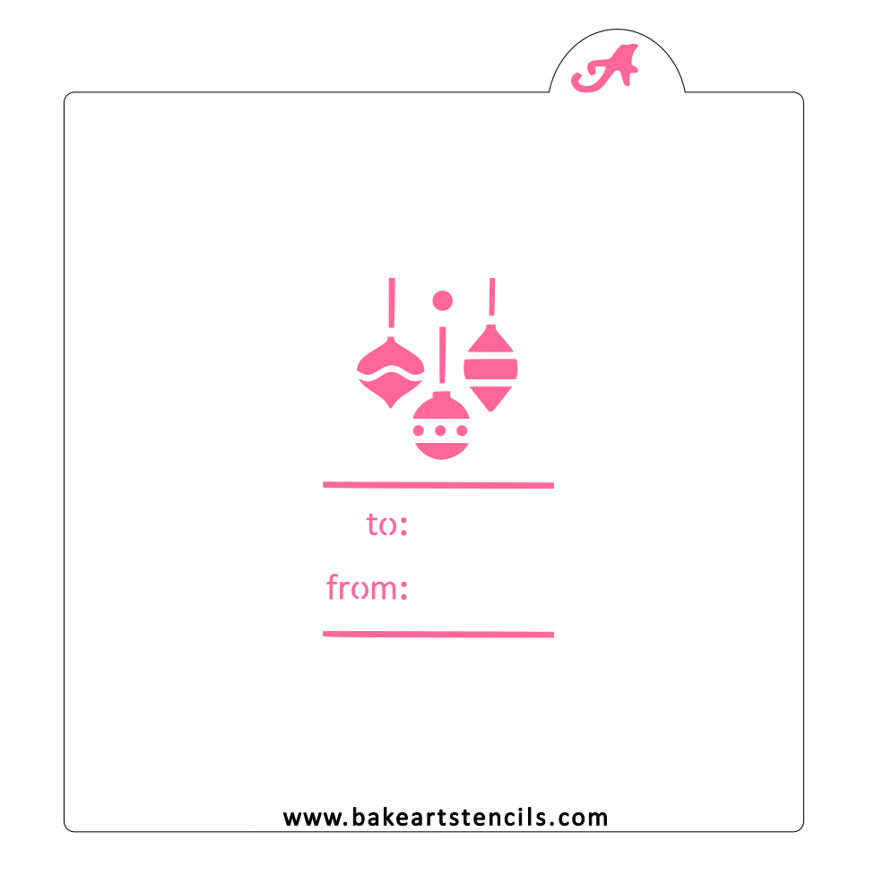 Ornaments Gift Tag Stencil
