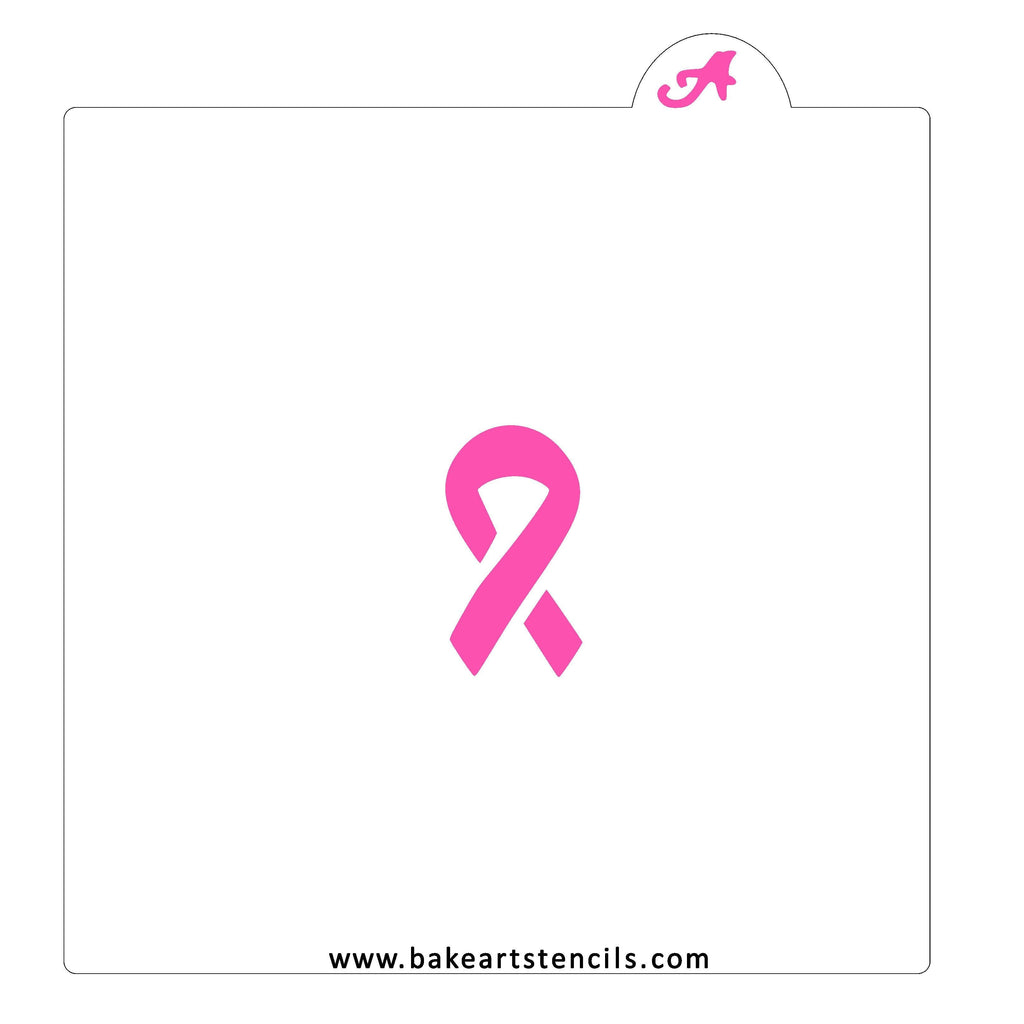 Ribbon Awareness Cookie Stencil