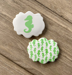 Swimming Seahorses Pattern Stencil