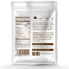 Organic Vanilla Bean Powder - Pure Ground Madagascar Vanilla Powder