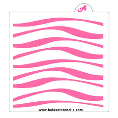 Wavy Ribbons Cookie Stencil