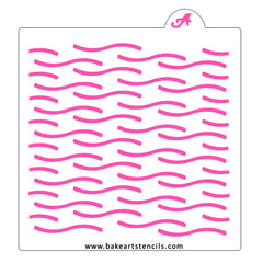 Wavy Water Pattern Stencil