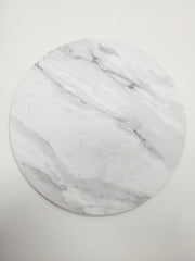 White Marble Circle Cake Board - 9 1/2"