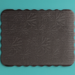 Cake Board - Black Scalloped - Half sheet