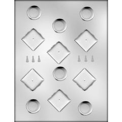 3D Grad Cap Chocolate Mold - 1.25" Mini