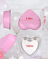 Heart Shaped Foil Cake pan with Lid