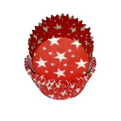 Baking Cups  - Red with White Stars - Appr. 50 to Pkg.