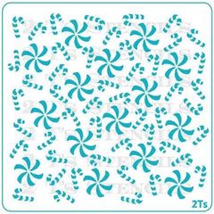 Candy Cane & Peppermint Stencil