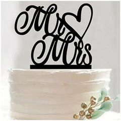 Cake Topper -  Party Cake Toppers Mr & Mrs