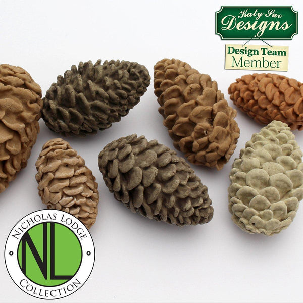 Silicone mold, Mini Pine cone, 19 pcs., Modeling tools of сhristmas  decorations, for home decor