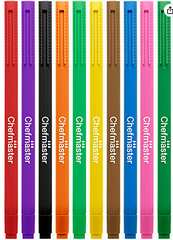 Gourmet Food Writer Pens - 10 Color Set