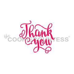 Thank You Lettering Cookie Stencil
