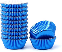 Baking Cups - Mini Blue Foil - approx. 25ct