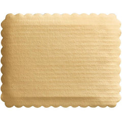 Cake Board - 9 3/4" x 7 3/4" Gold Laminated Corrugated 1/8 Sheet