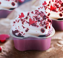 Heart Shaped Foil Cake pan with Lid