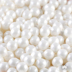 Edible Pearls - White Shimmer - 7mm - 1oz